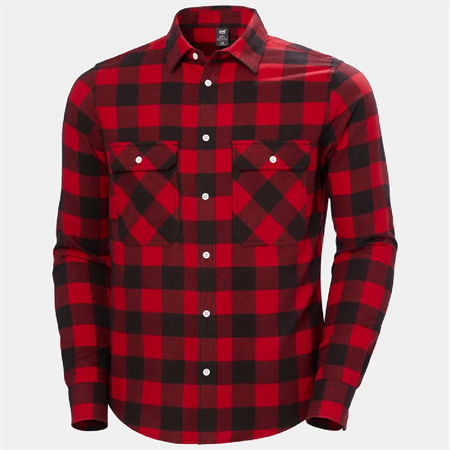 LOKKA ORGANIC FLANNEL LS SHIRT Röd